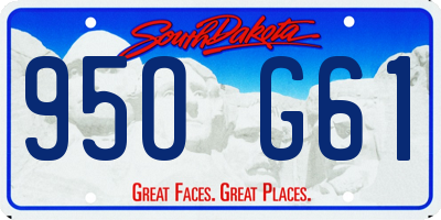 SD license plate 95OG61