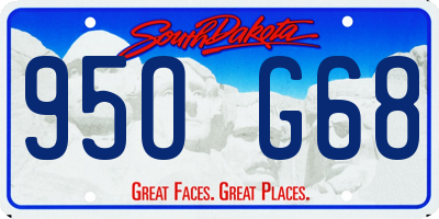 SD license plate 95OG68