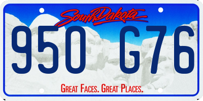 SD license plate 95OG76