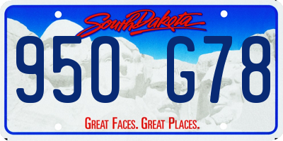 SD license plate 95OG78