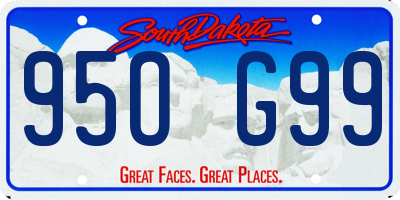 SD license plate 95OG99
