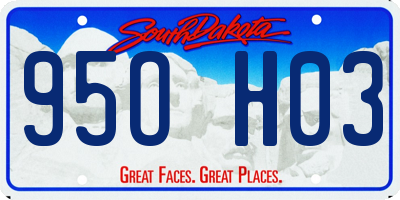 SD license plate 95OH03