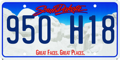 SD license plate 95OH18