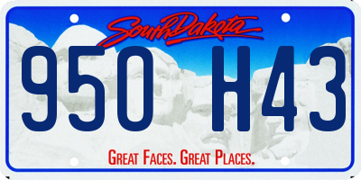 SD license plate 95OH43