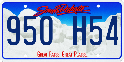 SD license plate 95OH54