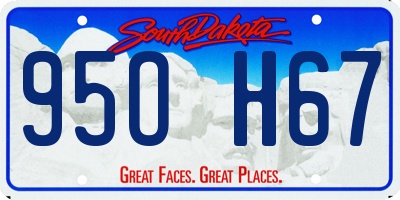 SD license plate 95OH67