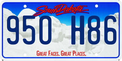 SD license plate 95OH86