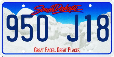 SD license plate 95OJ18