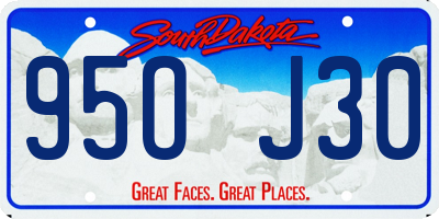 SD license plate 95OJ30