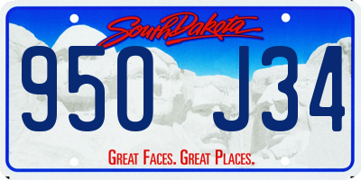 SD license plate 95OJ34