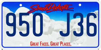 SD license plate 95OJ36