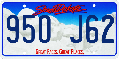 SD license plate 95OJ62