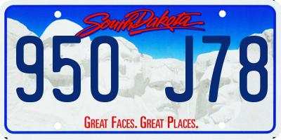 SD license plate 95OJ78