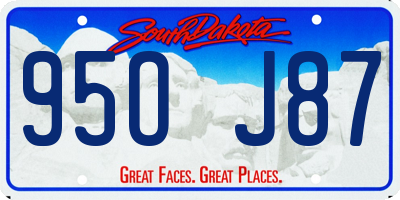 SD license plate 95OJ87