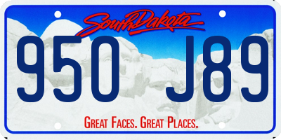 SD license plate 95OJ89