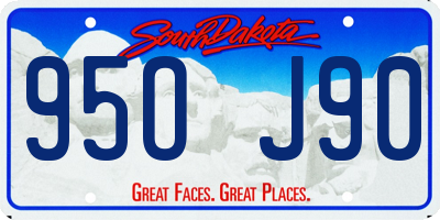 SD license plate 95OJ90