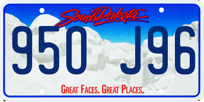 SD license plate 95OJ96
