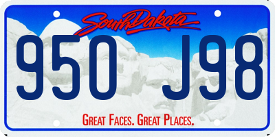 SD license plate 95OJ98