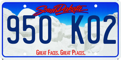 SD license plate 95OK02