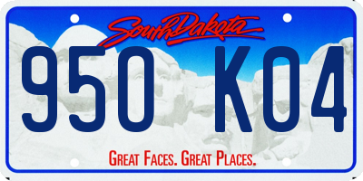 SD license plate 95OK04