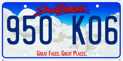 SD license plate 95OK06