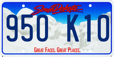 SD license plate 95OK10