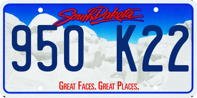 SD license plate 95OK22