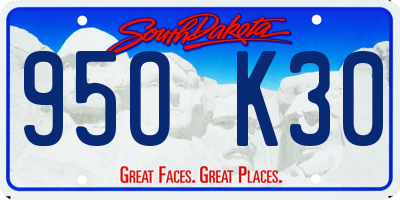 SD license plate 95OK30