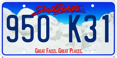 SD license plate 95OK31
