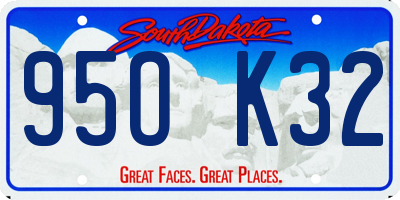 SD license plate 95OK32