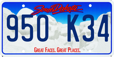 SD license plate 95OK34