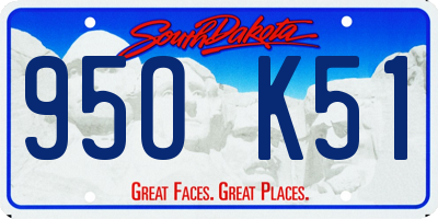 SD license plate 95OK51