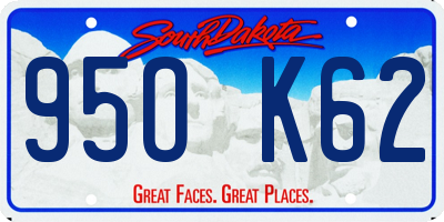 SD license plate 95OK62