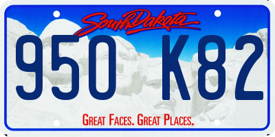 SD license plate 95OK82