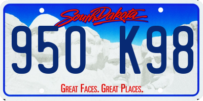 SD license plate 95OK98