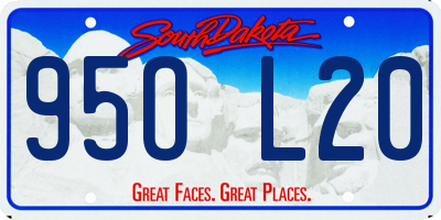 SD license plate 95OL20