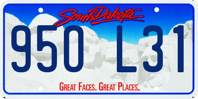 SD license plate 95OL31