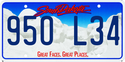 SD license plate 95OL34