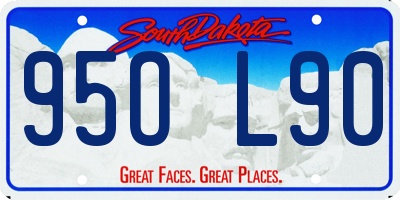 SD license plate 95OL90