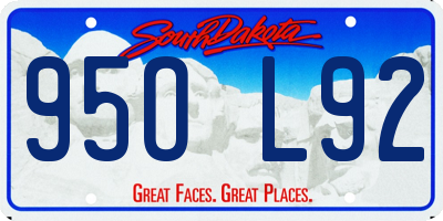 SD license plate 95OL92