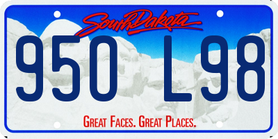 SD license plate 95OL98
