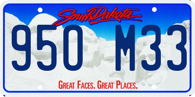SD license plate 95OM33
