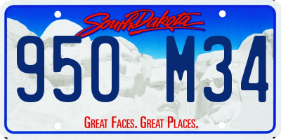 SD license plate 95OM34