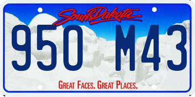 SD license plate 95OM43