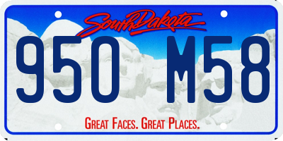 SD license plate 95OM58