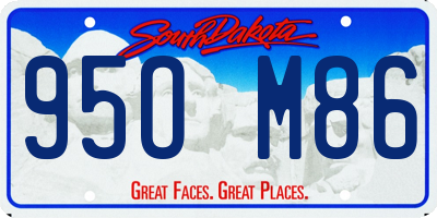 SD license plate 95OM86