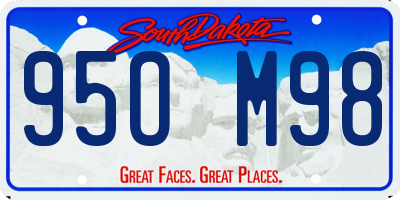 SD license plate 95OM98