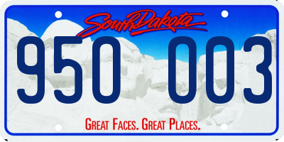 SD license plate 95OO03