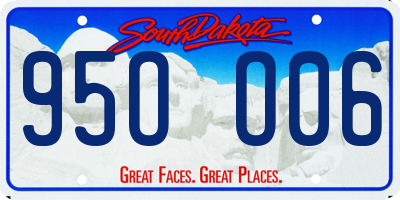 SD license plate 95OO06
