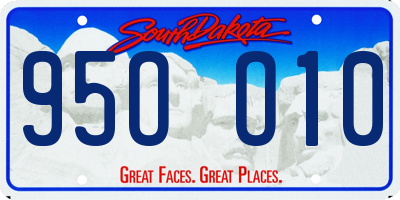 SD license plate 95OO10